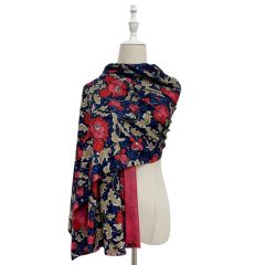 red flower scarf